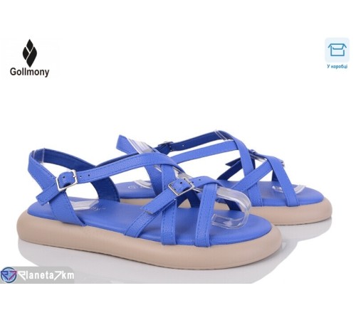 Босоніжки жіночі на літо (8 пар р.36-41) синій  "Gollmony"