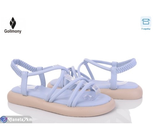 Босоніжки жіночі на літо (8 пар р.36-41) синій  "Gollmony"