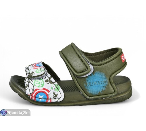 Дитячі босоніжки на літо (12 пар р.24-29) хакі  "LULI"