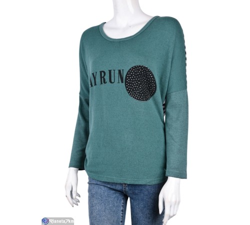 Батник жіночий на весну/осінь (4 шт. р.сетка One size) зелений  "Kalabok"