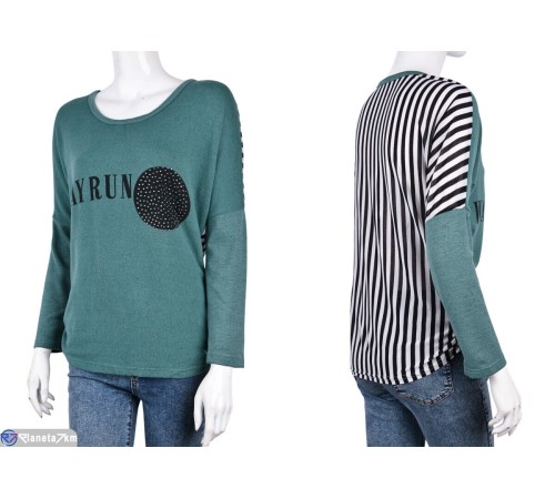 Батник жіночий на весну/осінь (4 шт. р.сетка One size) зелений  "Kalabok"