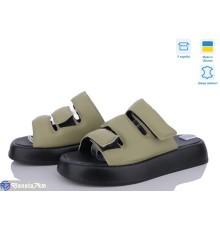 Шлепки жіночі на літо (6 пар р.36-40) зелений  "FANio"