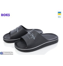 Шлепки чоловічі на літо (8 пар р.40-45) чорний  "Roks"