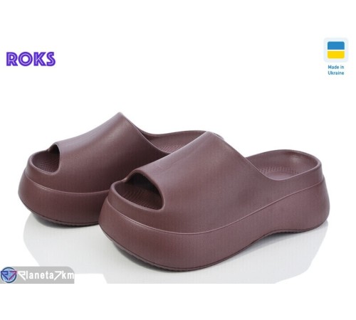Шлепки жіночі на літо (6 пар р.37-41) коричневий  "Roks"