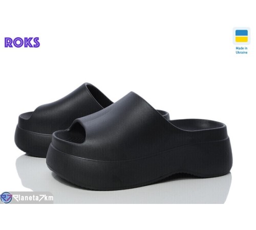 Шлепки жіночі на літо (6 пар р.37-41) чорний  "Roks"