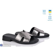 Шлепки жіночі на літо (6 пар р.36-40) срібний  "Speranza"