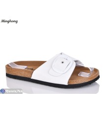 Шлепки жіночі на літо (8 пар р.36-41) білий  "HORSE"