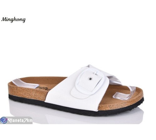 Шлепки жіночі на літо (8 пар р.36-41) білий  "HORSE"