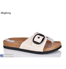 Шлепки жіночі на літо (8 пар р.36-41) бежевий  "HORSE"