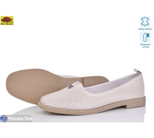 Туфлі жіночі на літо (8 пар р.36-41) бежевий  "Mei De Li"