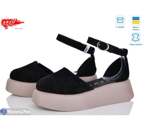 Босоніжки жіночі на літо (8 пар р.36-40) чорний  "ARTO"