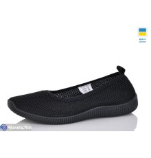 Балетки жіночі на літо (8 пар р.36-41) чорний  "LOTTOS"