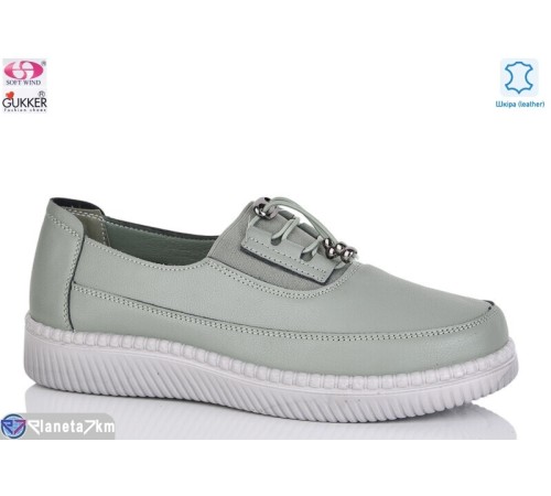 Туфлі жіночі на весну/осінь (8 пар р.36-41) зелений  "Gukkcr"