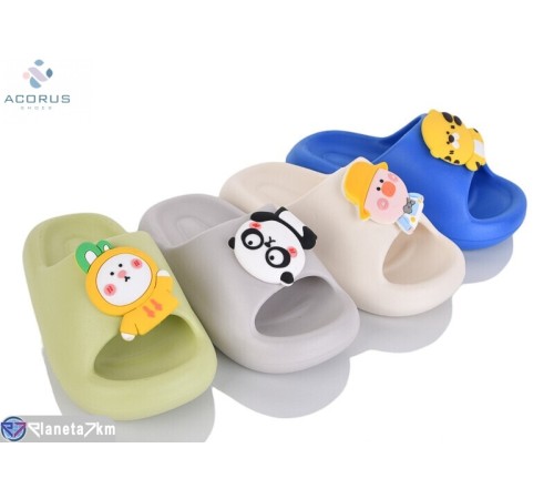 Шлепки дитячі на літо (12 пар р.24-33) мікс  "Acorus"