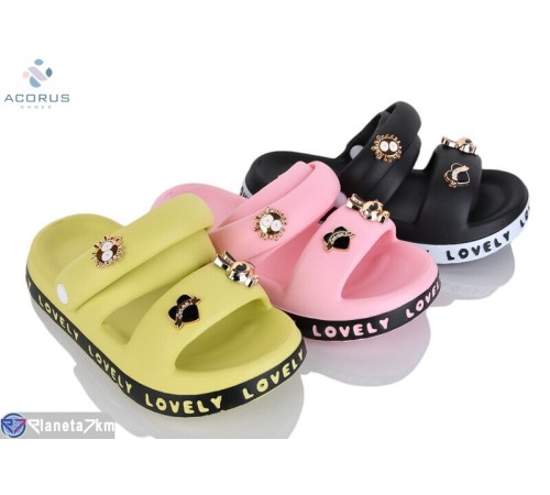 Шлепки жіночі на літо (12 пар р.36-41) мікс  "Acorus"