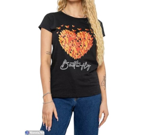 Футболка жіноча на літо (3 шт. р.сетка S-L) чорний  "Masari"