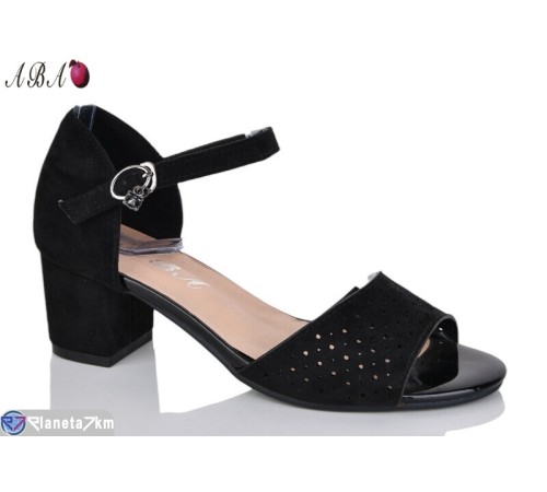 Босоніжки жіночі на літо (6 пар р.36-41) чорний  "Aba"