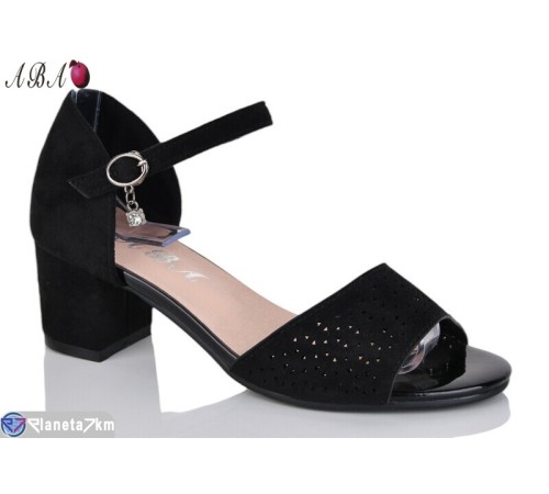 Босоніжки жіночі на літо (6 пар р.36-41) чорний  "Aba"