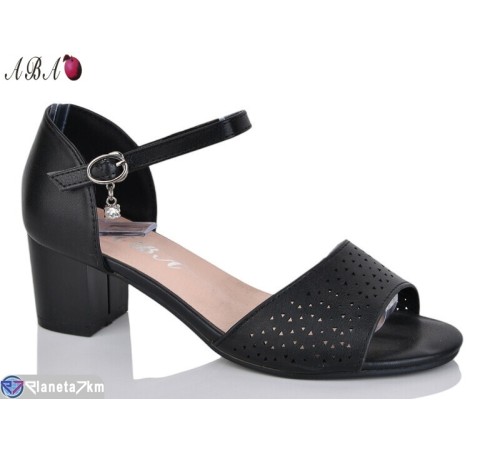 Босоніжки жіночі на літо (6 пар р.36-41) чорний  "Aba"