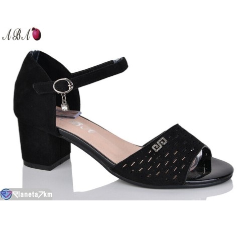 Босоніжки жіночі на літо (6 пар р.36-41) чорний  "Aba"