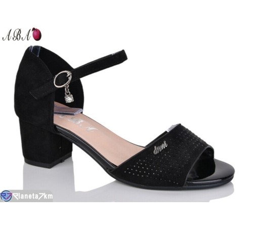 Босоніжки жіночі на літо (6 пар р.36-41) чорний  "Aba"