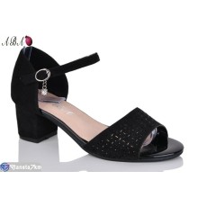 Босоніжки жіночі на літо (6 пар р.36-41) чорний  "Aba"