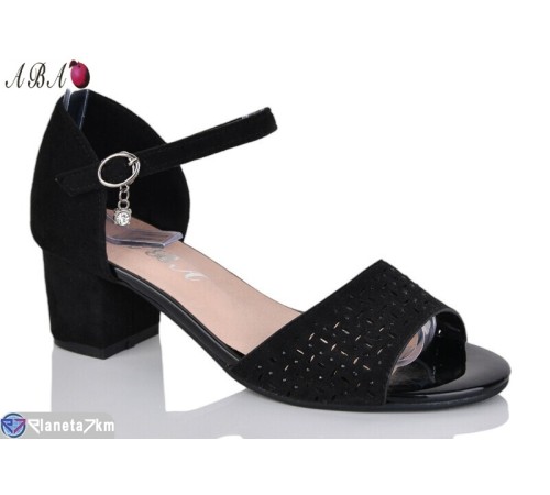 Босоніжки жіночі на літо (6 пар р.36-41) чорний  "Aba"