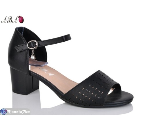 Босоніжки жіночі на літо (6 пар р.36-41) чорний  "Aba"