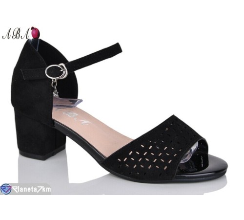 Босоніжки жіночі на літо (6 пар р.36-41) чорний  "Aba"