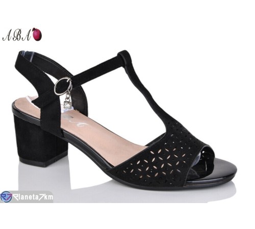 Босоніжки жіночі на літо (6 пар р.36-41) чорний  "Aba"