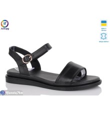 Босоніжки жіночі на літо (8 пар р.36-40) чорний  "Леопард"