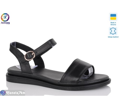 Босоніжки жіночі на літо (8 пар р.36-40) чорний  "Леопард"