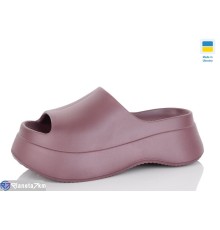 Шлепки жіночі на літо (6 пар р.37-41) бордовий  "LOTTOS"