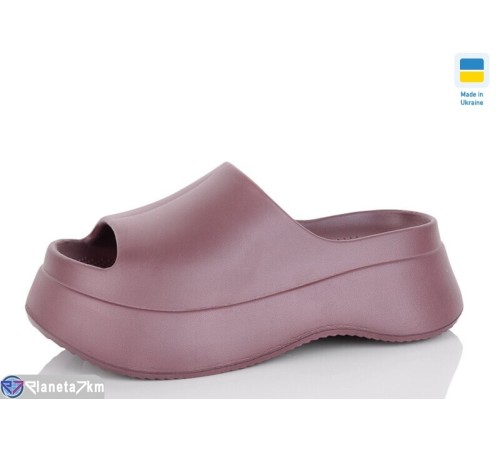 Шлепки жіночі на літо (6 пар р.37-41) бордовий  "LOTTOS"