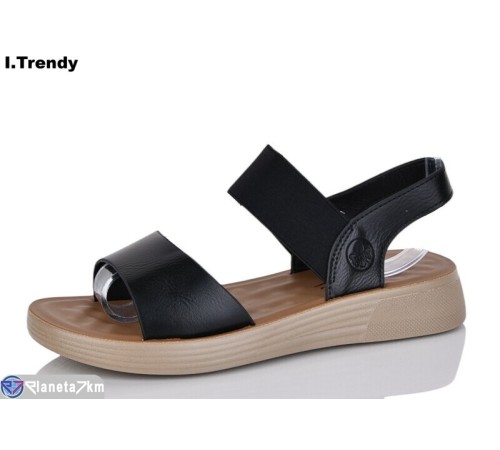 Босоніжки жіночі на літо (8 пар р.36-41) чорний  "Trendy"