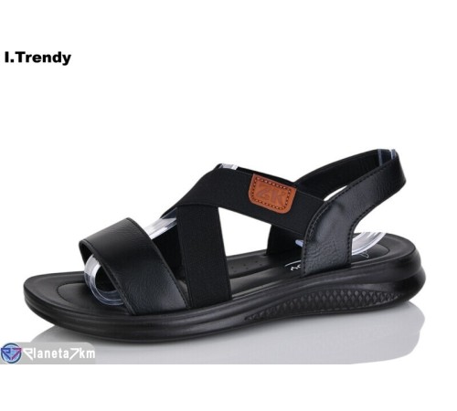 Босоніжки жіночі на літо (8 пар р.36-41) чорний  "Trendy"