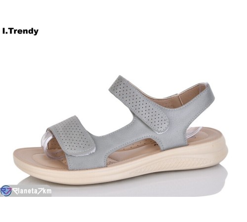 Босоніжки жіночі на літо (8 пар р.36-41) сірий  "Trendy"