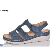 Босоніжки жіночі на літо (8 пар р.37-42) синій  "Trendy"