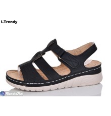 Босоніжки жіночі на літо (8 пар р.37-42) чорний  "Trendy"