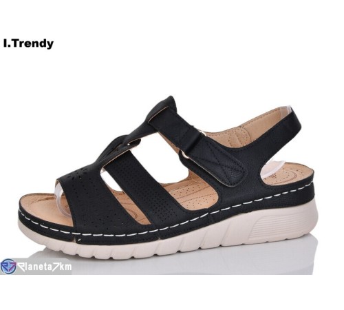 Босоніжки жіночі на літо (8 пар р.37-42) чорний  "Trendy"