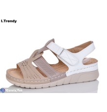 Босоніжки жіночі на літо (8 пар р.37-42) коричневий  "Trendy"