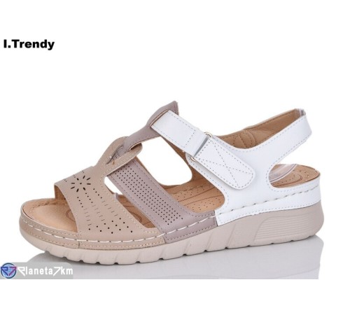 Босоніжки жіночі на літо (8 пар р.37-42) коричневий  "Trendy"