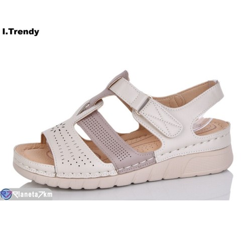 Босоніжки жіночі на літо (8 пар р.37-42) бежевий  "Trendy"