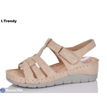 Босоніжки жіночі на літо (8 пар р.36-41) бежевий  "Trendy"