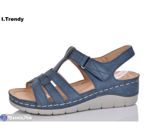 Босоніжки жіночі на літо (8 пар р.36-41) синій  "Trendy"