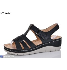 Босоніжки жіночі на літо (8 пар р.36-41) чорний  "Trendy"