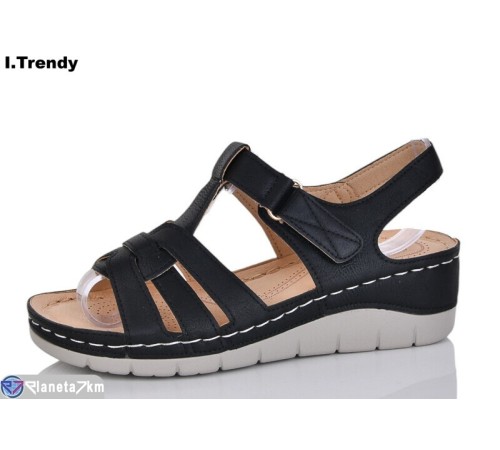 Босоніжки жіночі на літо (8 пар р.36-41) чорний  "Trendy"