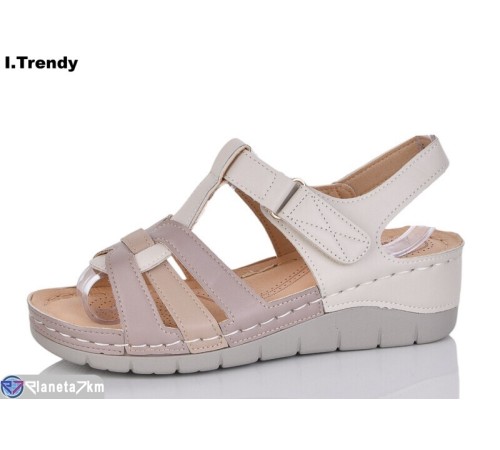 Босоніжки жіночі на літо (8 пар р.36-41) бежевий  "Trendy"