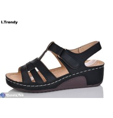 Босоніжки жіночі на літо (8 пар р.37-42) чорний  "Trendy"