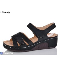 Босоніжки жіночі на літо (8 пар р.37-42) чорний  "Trendy"